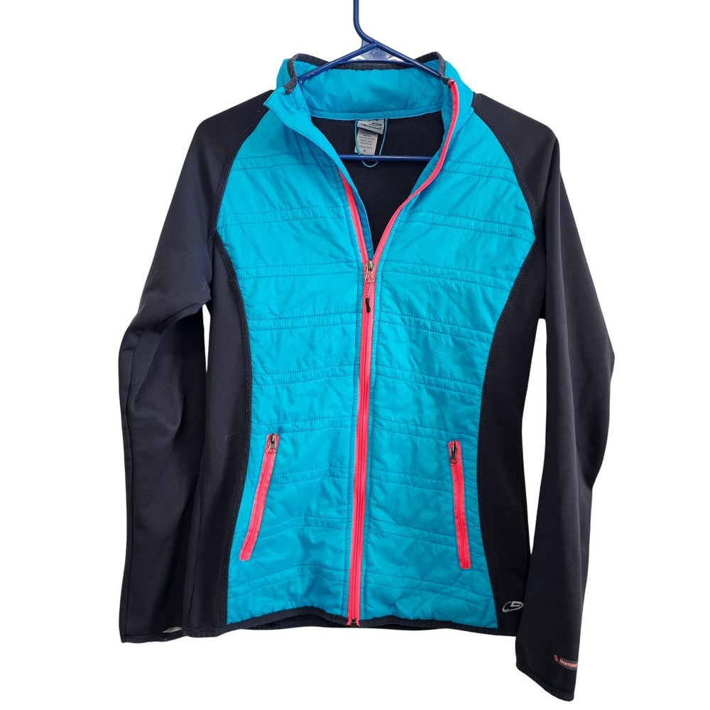C9 by Champion Womens Venture Hybrid Jacket Teal Black Pink Full Zip Size M